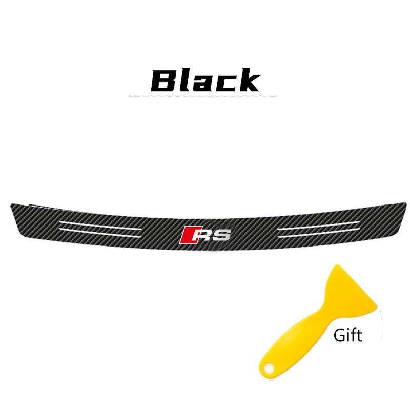 1Set Car Rear Bumper Trunk Load Edge Protective Stickers for Audi Sline S3 S4 S5 S6 S7 RS Quattro Q7 Q5 Q3 A4 B8 8P A3 A6 C7 A5