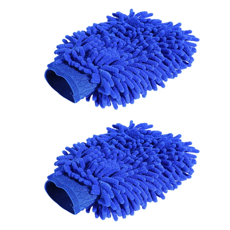 Microfiber Car Wash Cloth Gloves Automotive Double-sided Cleaning Drying Towels Thicken Chenille Vehicle Window Glass Supplies