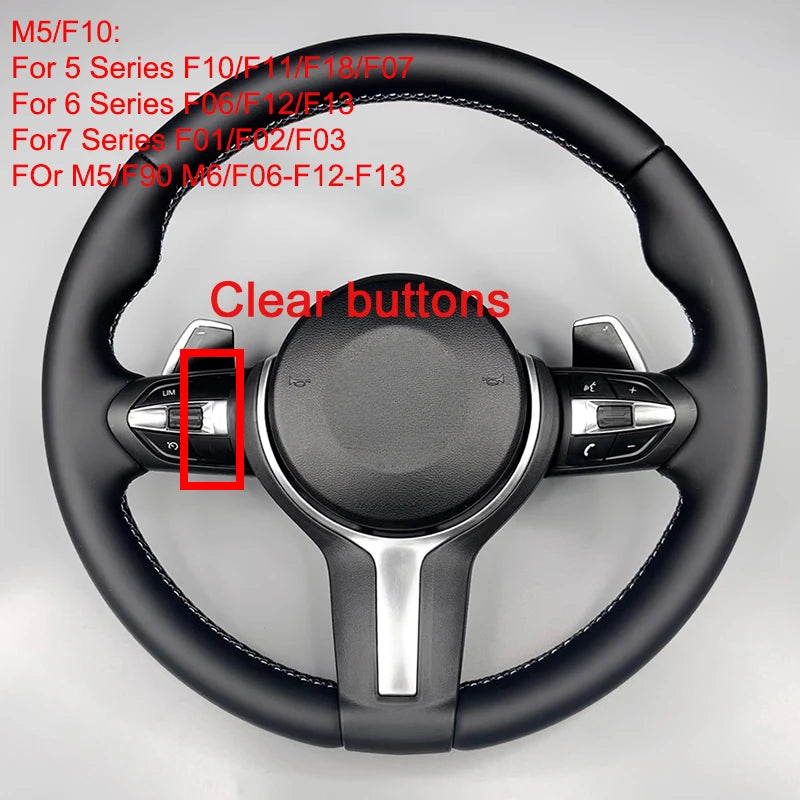 Interior Leather Steering Wheel For BMW 3 5 Series F10 F15 F20 F22 F30 F32 F36 F80 F82 M3 M4 M5 E90 E70 M Sport Steering Wheel