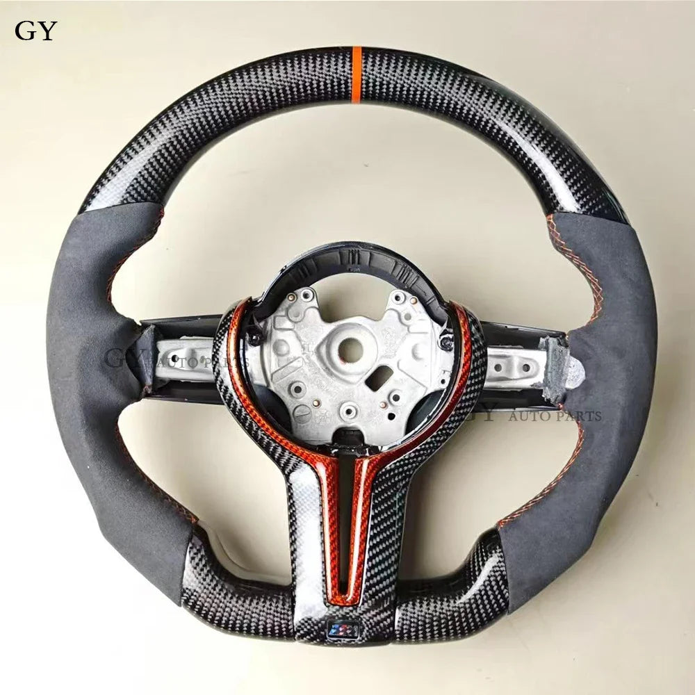 LED Steering Wheel Carbon Fiber Fit For BMW M1 M2 M3 M4 M5 M6 F30 F10 F15 F16 F32 F80 F82 3 4 5 6 X3 X5 Customized Sport Wheel