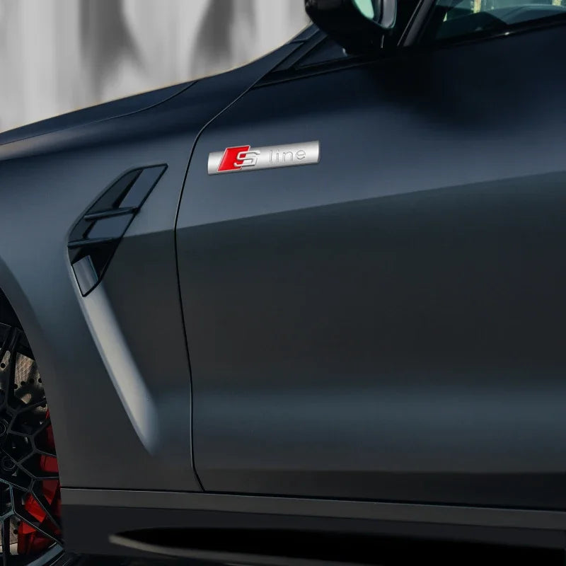 Car Goods Emblem Grill Front Hood Badge Grille For Audi Sline S line A4 B6 B8 S1 S2 S3 S4 S5 S6 A1 A3 A6 C5 A5 A8 Auto stickers