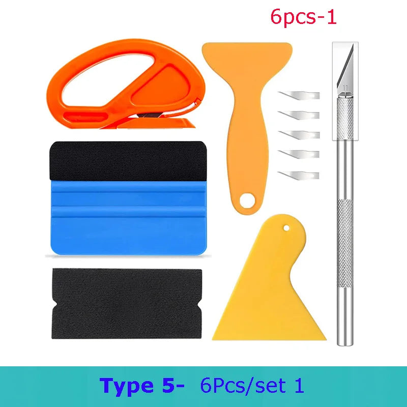 Car Wrapping Tools Kit Vinyl Scraper Cutter Film Squeegee Vinyl Spatulas Wrap Foil Tool Window Tinting Tools Car Accessories