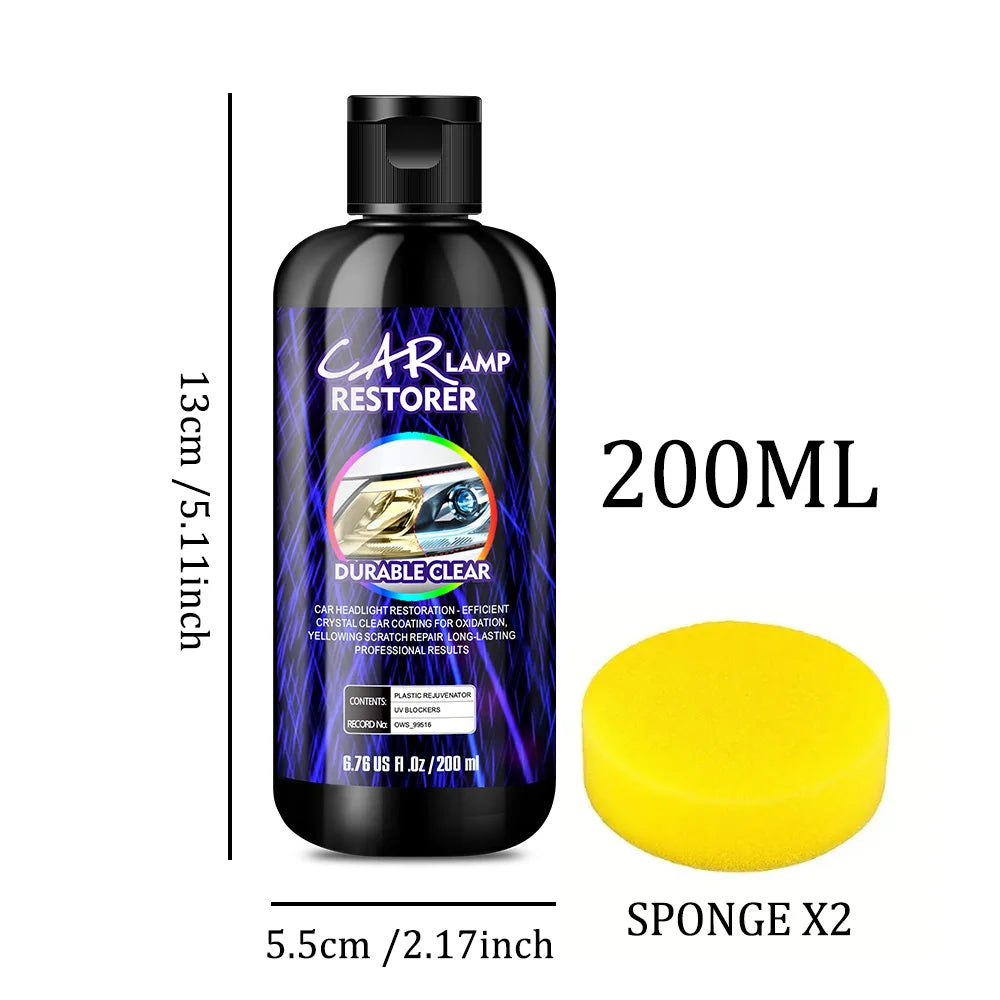 Car Headlight Polishing Agent Scratch Remover Repair Fluid Headlight Renewal Polish And Maintenance Liquid Kit Auto Accessories