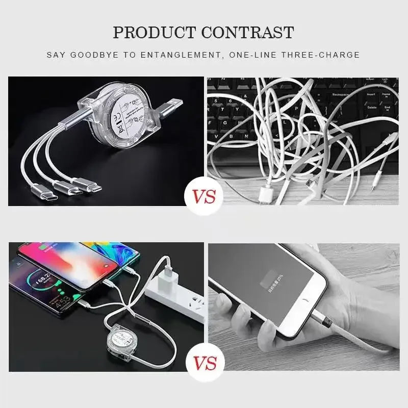 3 In 1 Micro USB Type C Charging Cable Multi Charger For Audi sline A1 A2 A3 A4 A5 A6 A7 A8 Q1 Q2 Q3 Q4 Q5 Q6 Q7 Q8 TT S5 B8