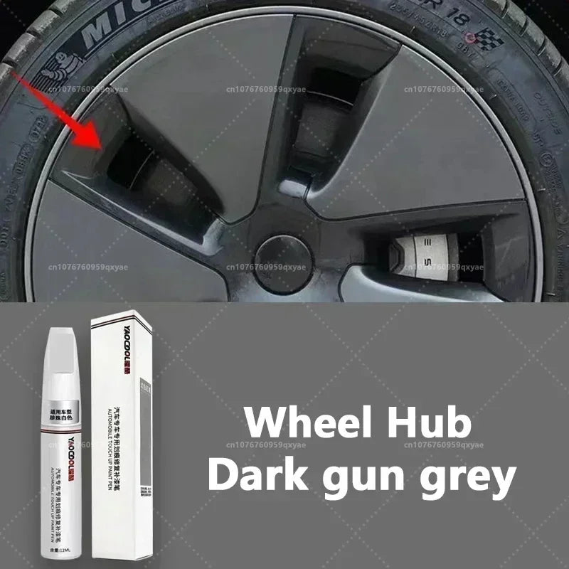 Suitable for Tesla paint retouching pen Pearl white deep sea Blue Tesla wheel repair special retouching pen set