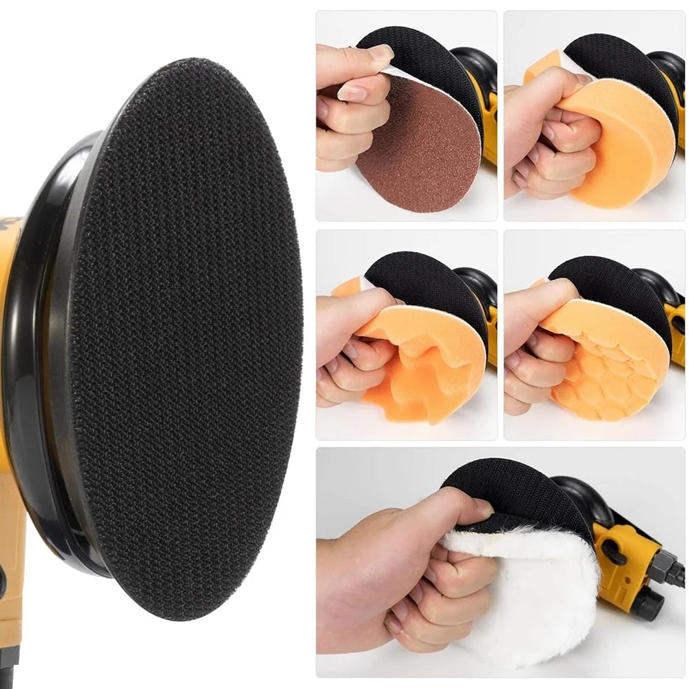 Podofo 12000 RPM Grindering Machine Car Air Sander Polisher with 6'' Pad, 6''Air Sander and a Wrench Polishing Grinder Tool