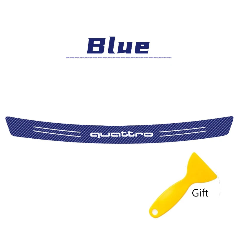 1Set Car Rear Bumper Trunk Load Edge Protective Stickers for Audi Sline S3 S4 S5 S6 S7 RS Quattro Q7 Q5 Q3 A4 B8 8P A3 A6 C7 A5