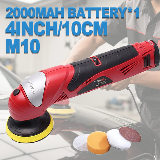 12V Compact Polisher Vehicle Buffer Polisher Rechargeable Cordless Portable Car Scratch Repair Machine with Lithium Battery