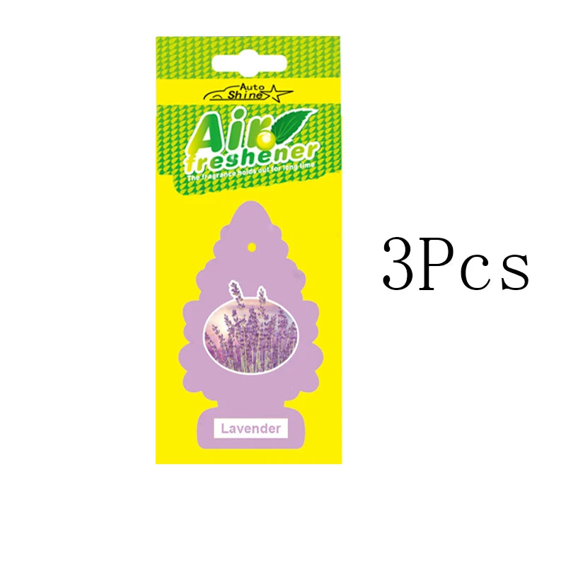 3-80pcs Christmas Tree Car Air Freshener Natural Scented Tea Paper Hanging Fragrance for Home and Auto Interior
