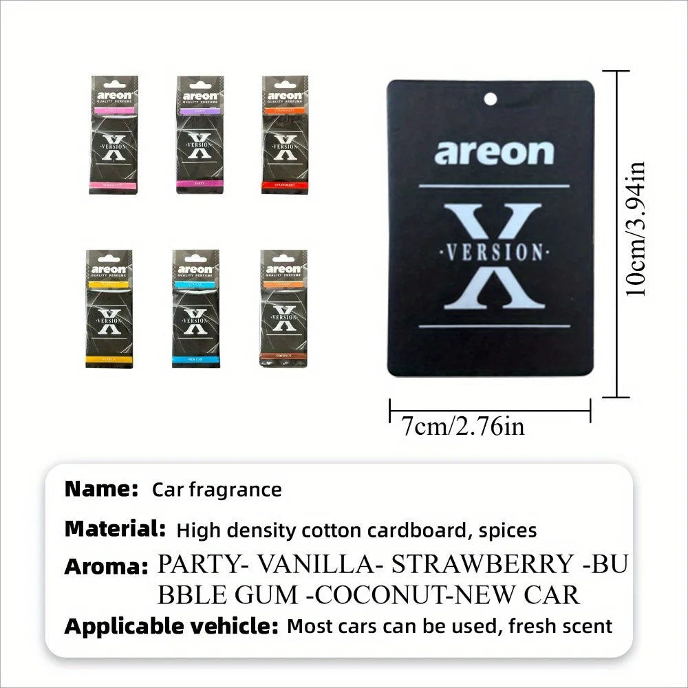 Our High-Quality [Shape X] car air fresheners, which can be used as decorations for car rearview mirrors, are available in sets