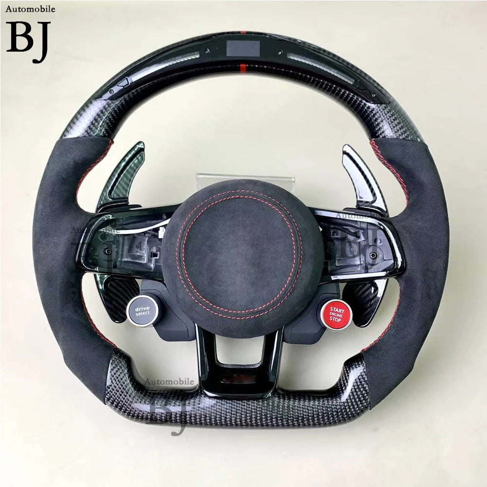 Fit For VW Carbon Fiber LED Steering Wheel Volkswagen Golf 7 MK7 Mk7.5 GTI Scirocco Polo GTS R Line  Customized Racing Wheel