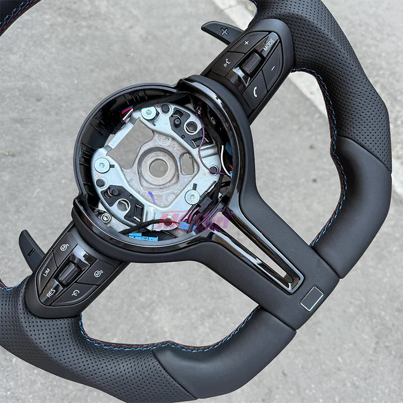Suitable for BMW M3 M5 F10 F30 F20 F21 F22 F31 F32 F33 F34 F36 F15 F25 F26 F01 F07 modified all black warrior steering wheel