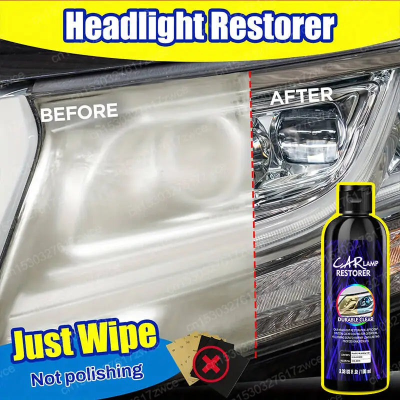 Car Headlight Polishing Agent Scratch Remover Repair Fluid Headlight Renewal Polish And Maintenance Liquid Kit Auto Accessories