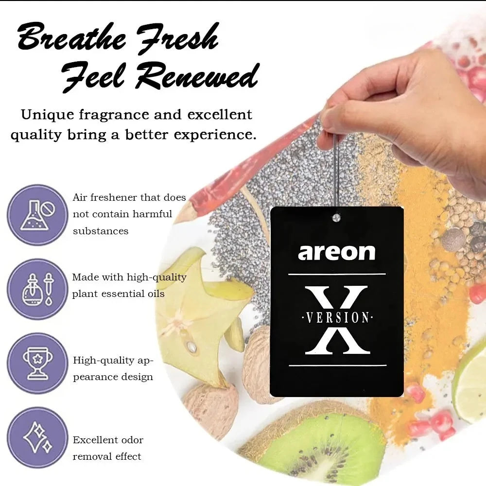 2-80PCS X Version Car Interior Hanging Air Freshener Natural Tea Perfume for Home Bathroom Decor