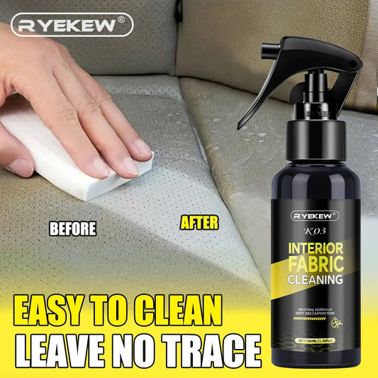 Car Interior Cleaner Agent Ceiling Cleaner Leather Flannel Woven Fabric Water Free Multipurpose Auto Dash Cleaning Tool