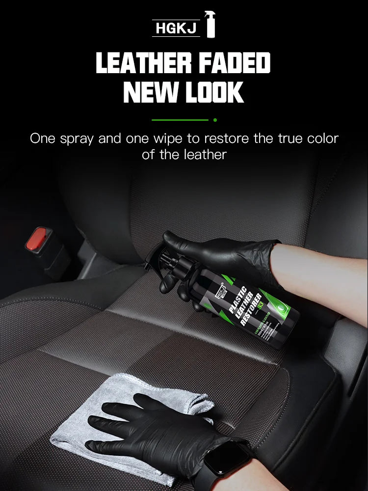 Interior Detailer Hgkj S3 Plastic Leather Restorer Quick Coat For Car Interior Refurbish Seat Leather Renovator Conditioner