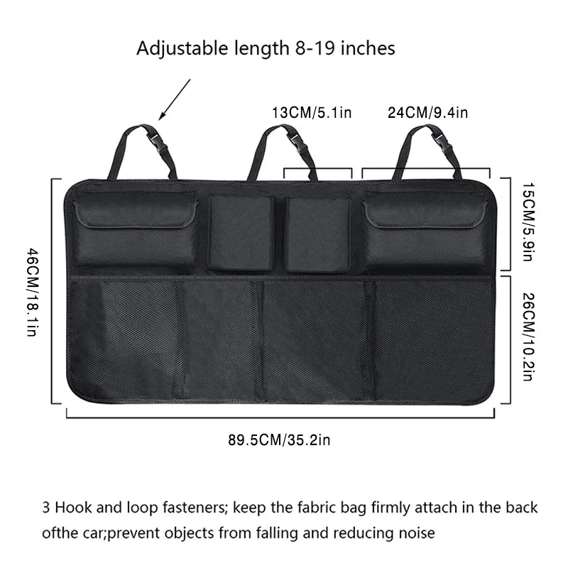 Car Trunk Hanging Storage Bag Back Seat Universal Large Capacity Oxford Waterproof Multi-pocket Car Trunk Storage Bag Organizer