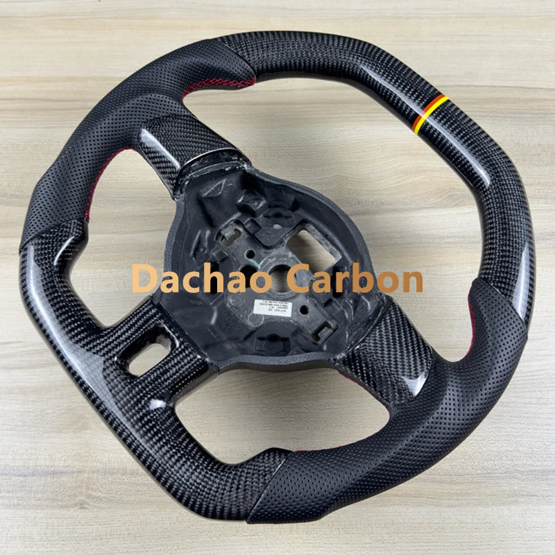 Real Carbon Fiber Steering Wheel For Volkswage VW Golf 6 6R GTI High Quality Leather Custom Style