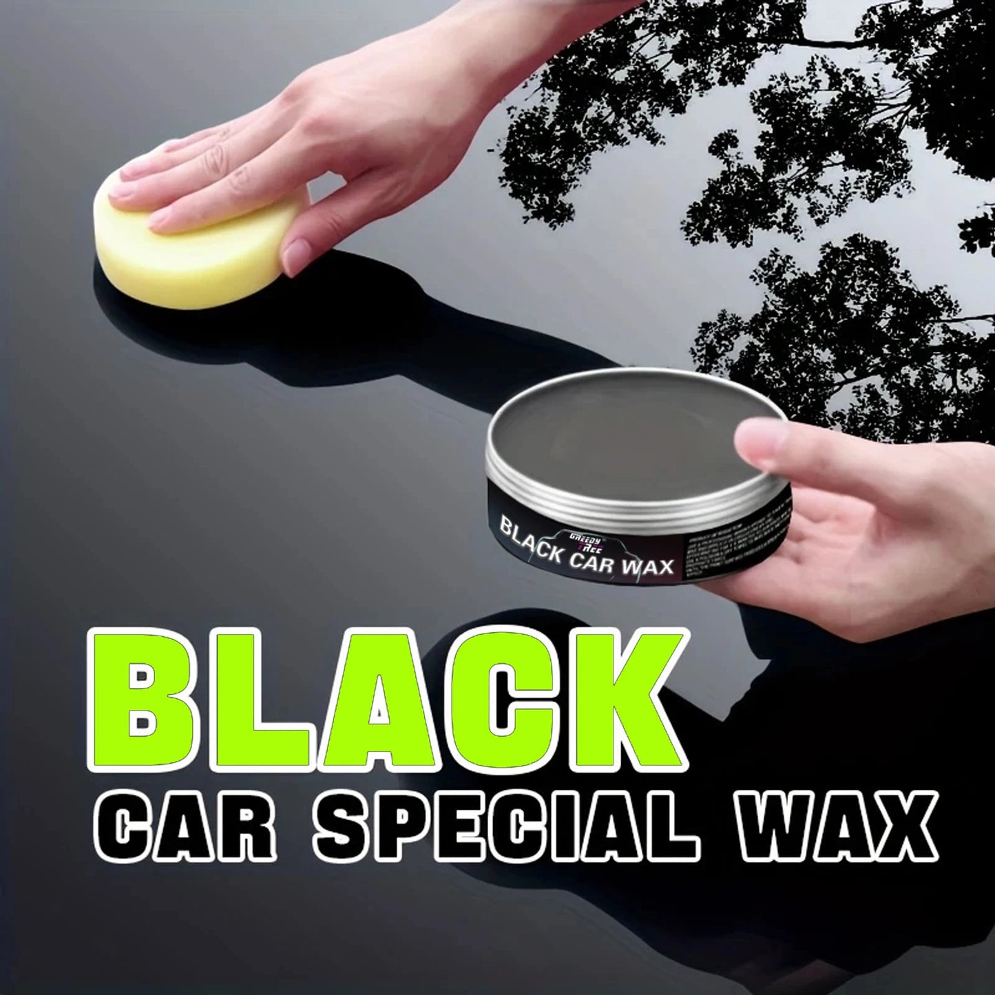 Black Car Wax Professional - Deep Gloss Polish, Scratch Swirl Remover & Long Lasting Protection