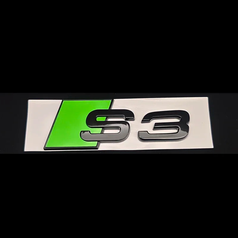 3D ABS Chrome Green Yellow Purple Blue Black Logo S3 Emblem Sticker Car Rear Trunk Badge For Audi S3 8V 8P 8L 8Y S 3 Accessories