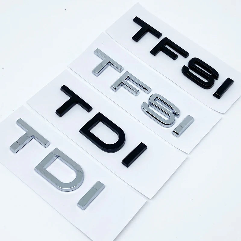 3d ABS Chrome Letters Numbers Car Rear Trunk Boot Emblem Sticker Badge For Q2 Q3 Q4 Q5 Q6 Q7 Q8 TDI TFSI Car Styling Accessories