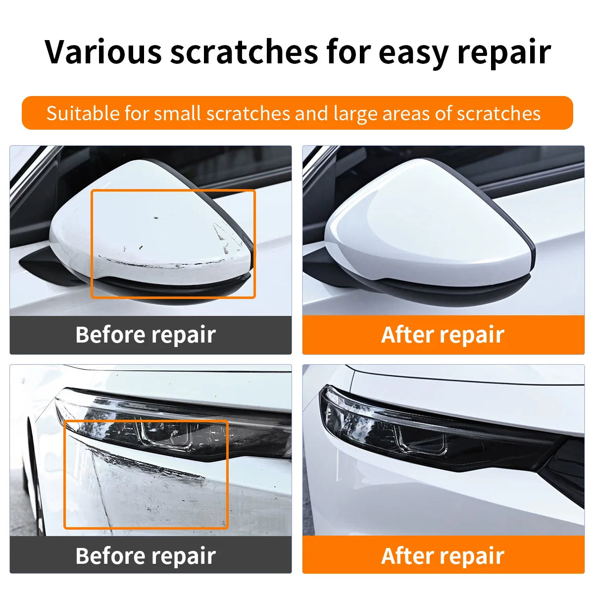 For Tesla Model Y X 3 S Car Scratch Paint Pen Deep Scratch Repair Removal White Black Red Silver blue grey Scratch Repair Spray