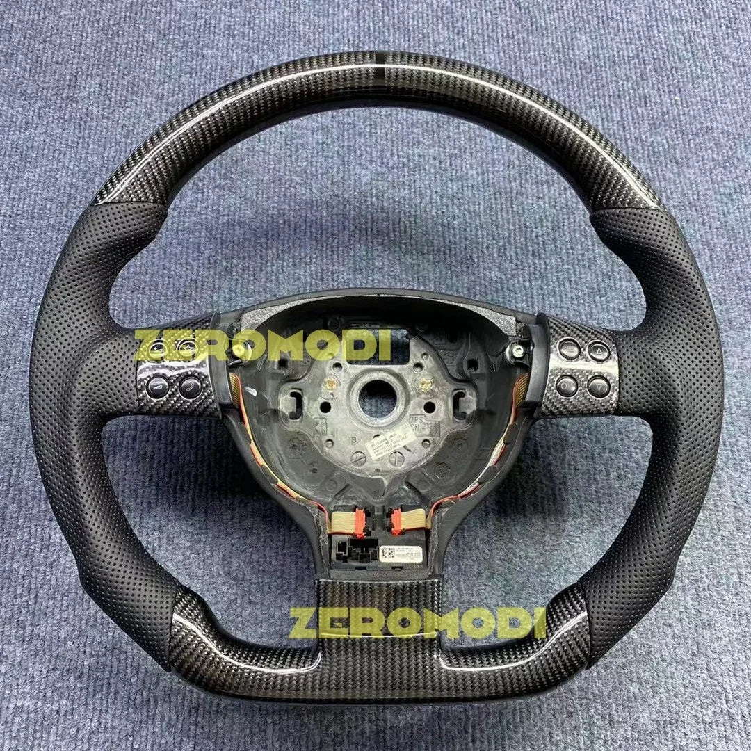 Custom Replacement Real Carbon Fiber Steering Wheel for VW Volkswagen Golf 5 Jetta Mk5 GTI R32 EOS Passat B6 Bora