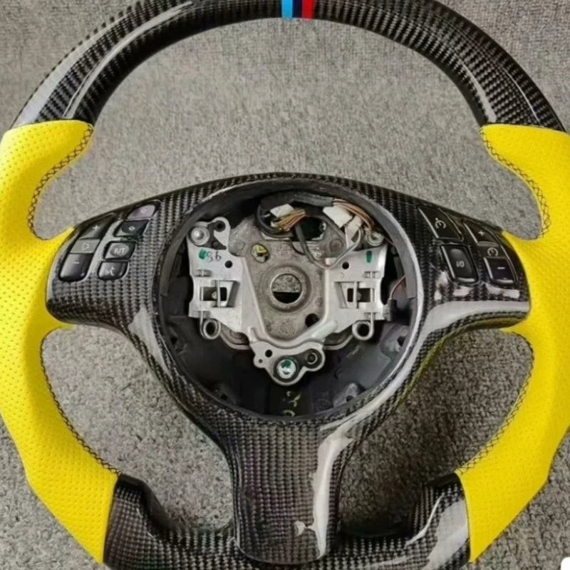 Carbon Fiber Car Steering Wheel with LED Display for BMW E46 M3 E38 E39 E46 E53 318 320 325 330 Customized Accessory