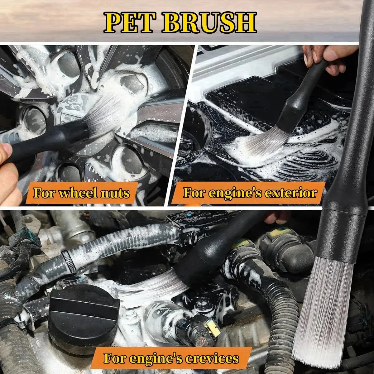 4-5PCS Car Detailing Brush Set Air Conditioning Vent Clean Crevice Sweep Dust Duster Auto Interior with Brush Car Wash Tool Set