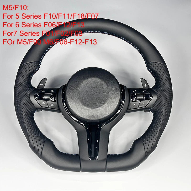 Interior Leather Steering Wheel For BMW 3 5 Series F10 F15 F20 F22 F30 F32 F36 F80 F82 M3 M4 M5 E90 E70 M Sport Steering Wheel