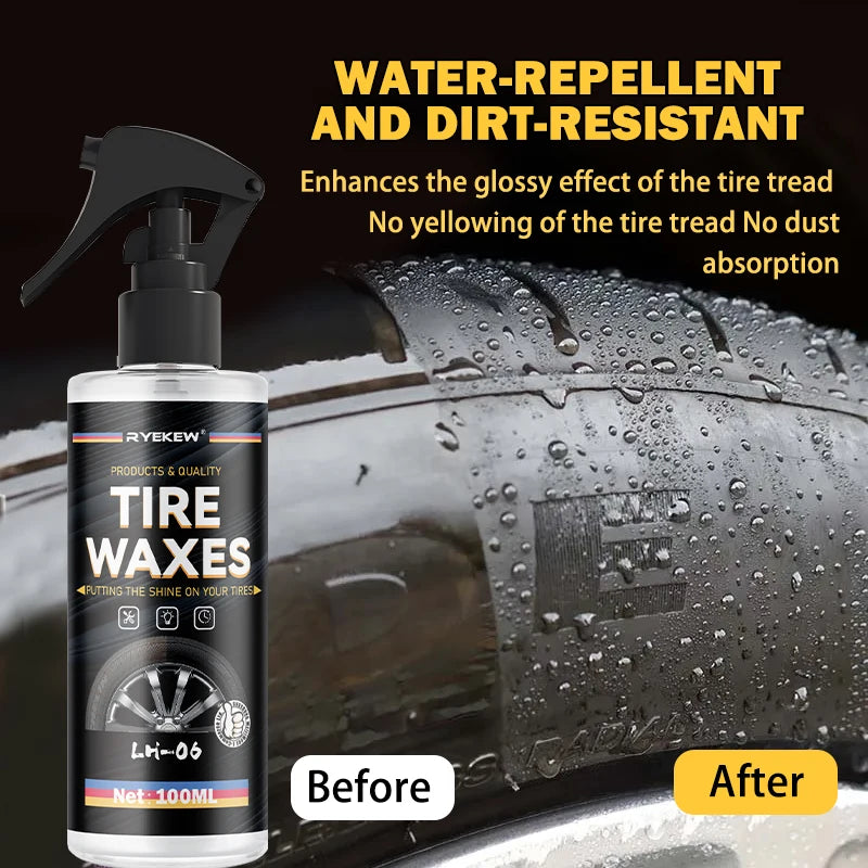 Tyre Gloss Tire Coating Spray Hydrophobic Sealant Wax For Car Wheel Auto Care Re-black Shine Chemistry Filler