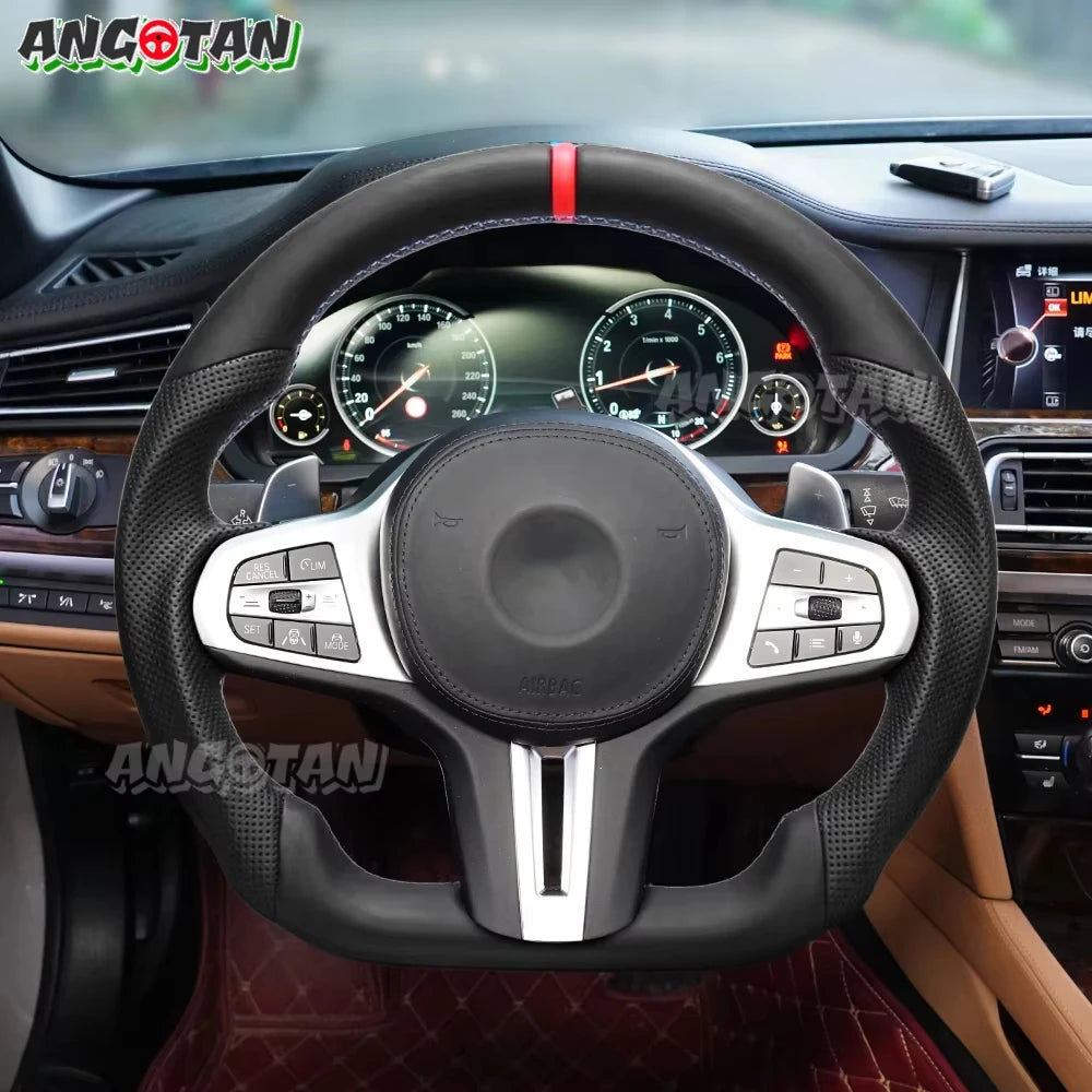 Leather Steering Wheel For BMW G30 G20 G31 G32 G11 G12 G14 G15 G16 G29 G01 G02 G05 G06 F90 F91 F92 Steerng Wheel Car Accessories