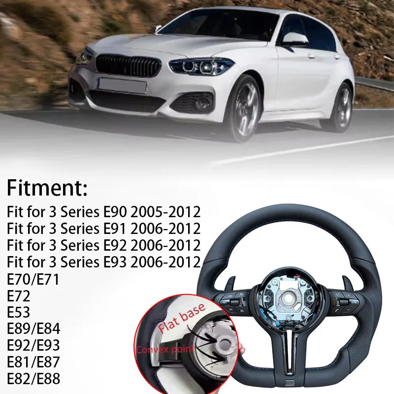 Suitable for BMW M3 M5 F10 F30 F20 F21 F22 F31 F32 F33 F34 F36 F15 F25 F26 F01 F07 modified all black warrior steering wheel