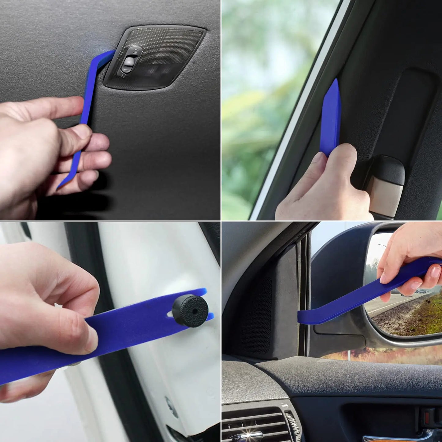 Car Trim Removal Kits Auto Panel Disassembly Tools Vehicle Door Clip Crowbar Car Plastic Radio Rivet Removal Repairing Pry Sets