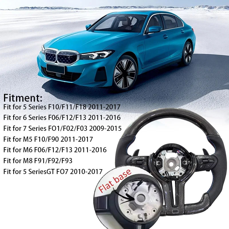 Steering wheel modification suitable for BMW F30 F10 F31 F20 F25 F22 F36 F33 F32 Carbon fiber material customizable color