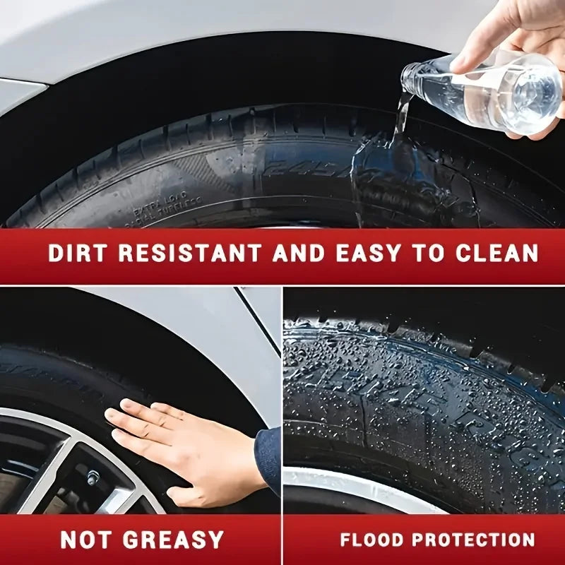 Car Tire Repair Kit & Panel Renewal Wax Coating Agent Car Plastic Back To Black Shine Gloss Long-Lasting Tire Polish Wax