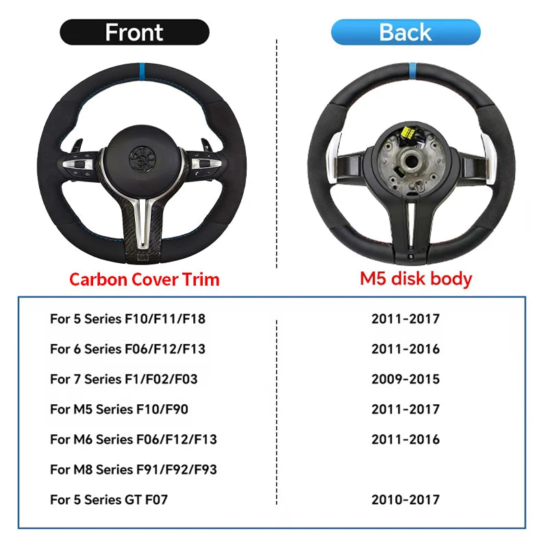 Half Alcantara Leather M Sport Steering Wheel For BMW F10 F11 F20 F21 F22 F25 F30 F31 F32 F33 F34 F36 F01 F06 F07 F12 F13 M3 M5