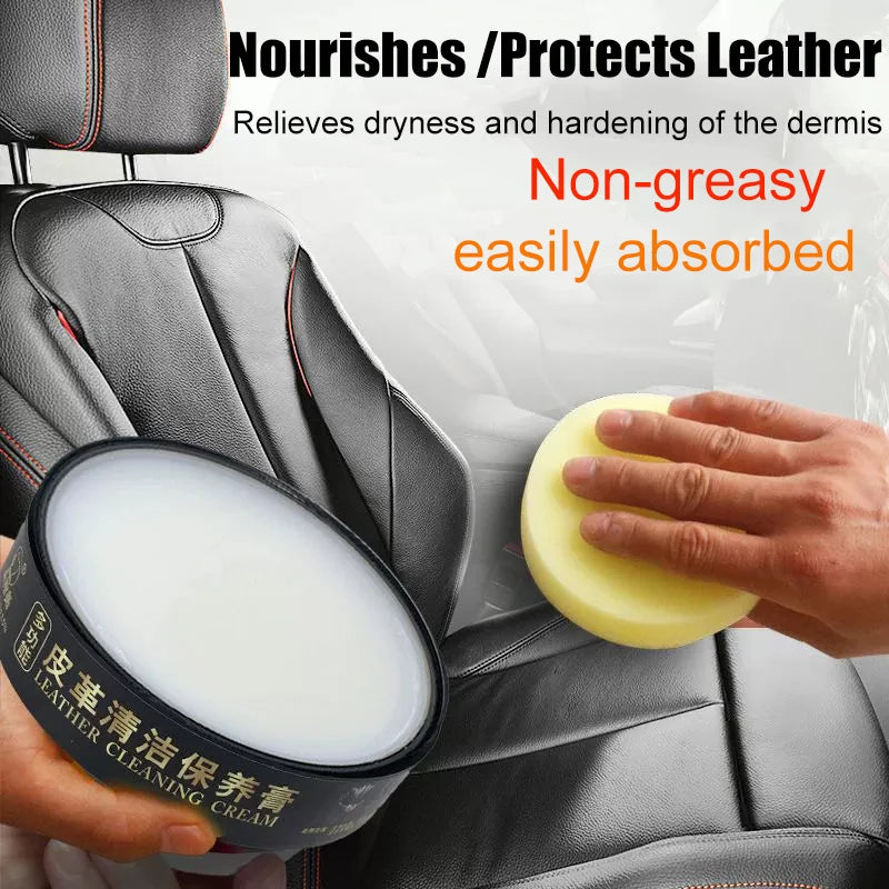 Genuine Leather Car Seat Conditioner Multi-Purpose Leather Care Agent Stain-Removing & Revitalising Seat Cleaner Auto Parts