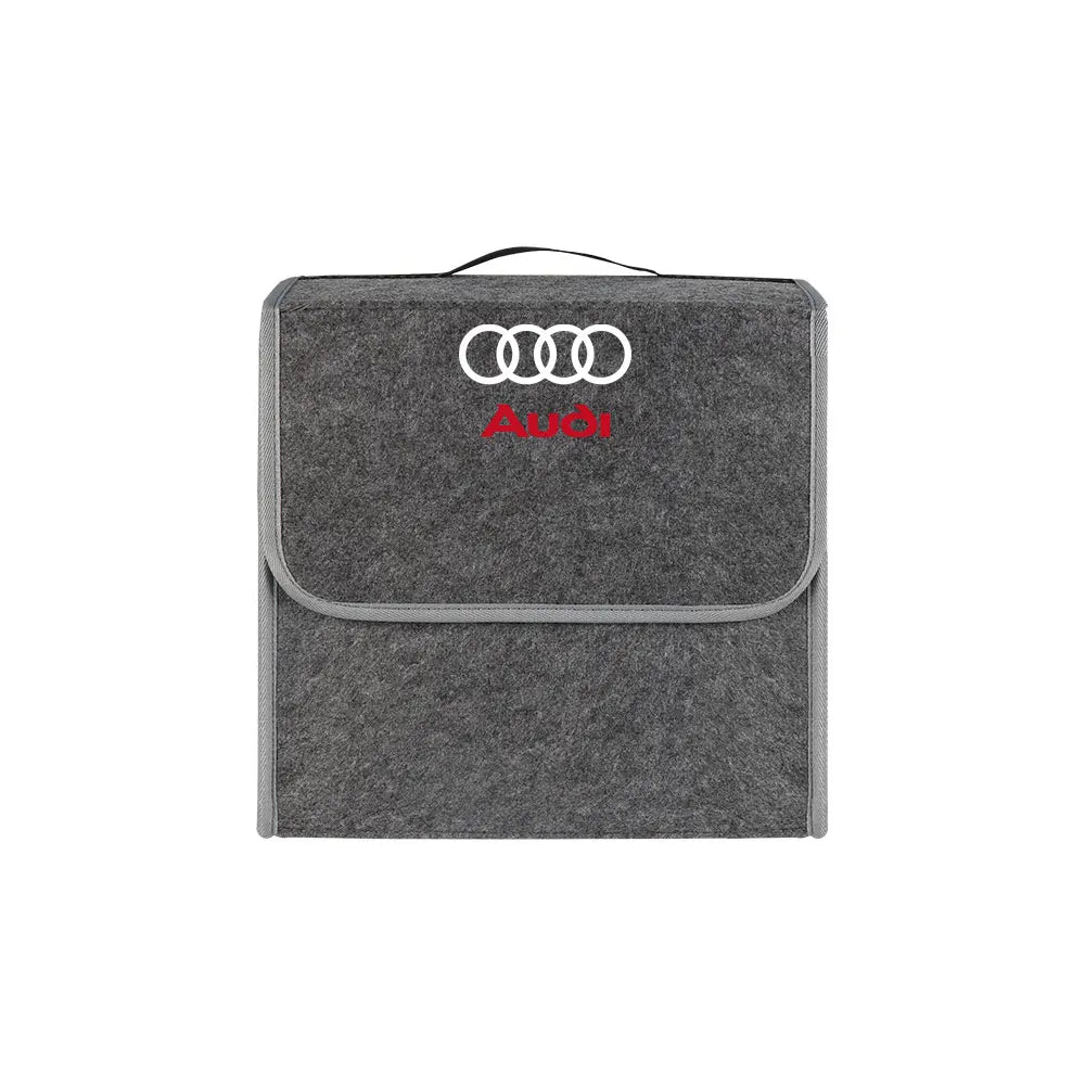 Car Emblem Trunk Organizer Storage Box Auto Interior Stowing Tidying Accessories For Audi SlineA4 B8 A3 8P A6 C7 8V B6 B7 TT RS