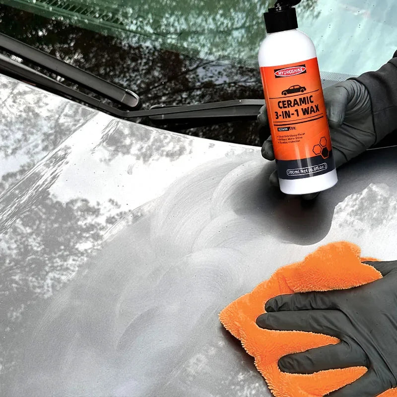 Hydroshine Car Ceramic 3-In-1 Wax Coating Protection Ceramic Polish Waterless Long-Lasting High-Gloss Wash Quick Detailer