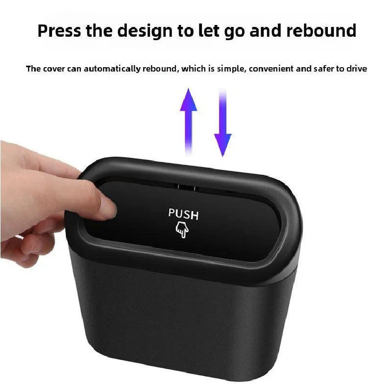 For Dodge Chrysler 300 LD 2011~2023 Car Trash Bin Multipurpose Pocket With Lid Leak-proof Hanging Trash Can Interior Accessories