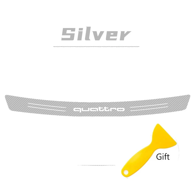 1Set Car Rear Bumper Trunk Load Edge Protective Stickers for Audi Sline S3 S4 S5 S6 S7 RS Quattro Q7 Q5 Q3 A4 B8 8P A3 A6 C7 A5