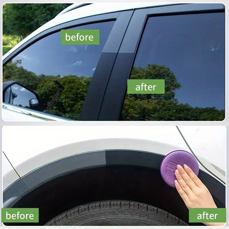 Car Plastic Restorer Gloss Enhancer Crystal Clear Leather & Panel Renewal Wax Coating Agent Back To Black Shine Auto Polish