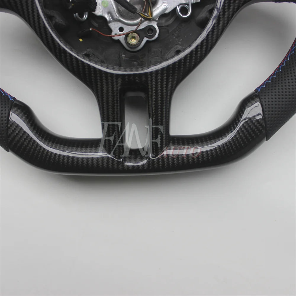 Replacement Real Carbon Fiber Steering Wheel with Leather for BMW E46 3 Series 1997-2006