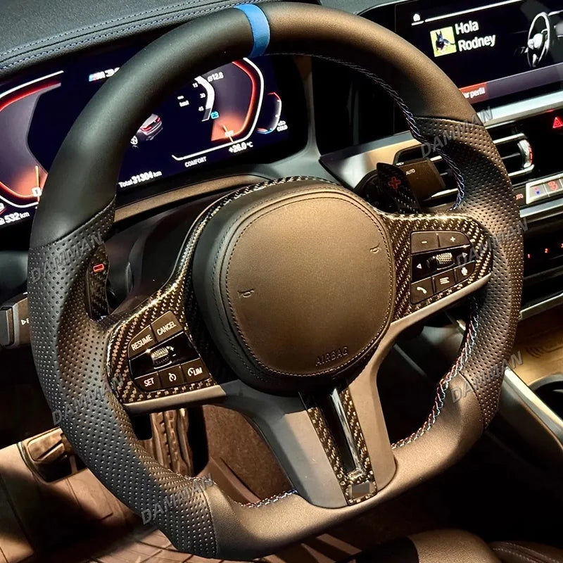Premium Real Carbon Fiber Steering Wheel for BMW G20 G21 G22 G28 G80 F40 F44 F82 F83 F87 M2 M3 M4 G20 Steering Wheel Accessories