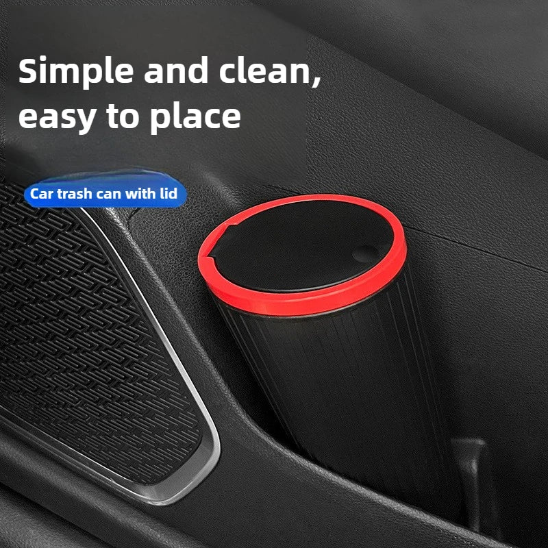 Car Trash Bin Can Mini Auto Dust Organizer Car Interior Rubbish Bag Garbage Container Storage Box Bucket Auto Accessories
