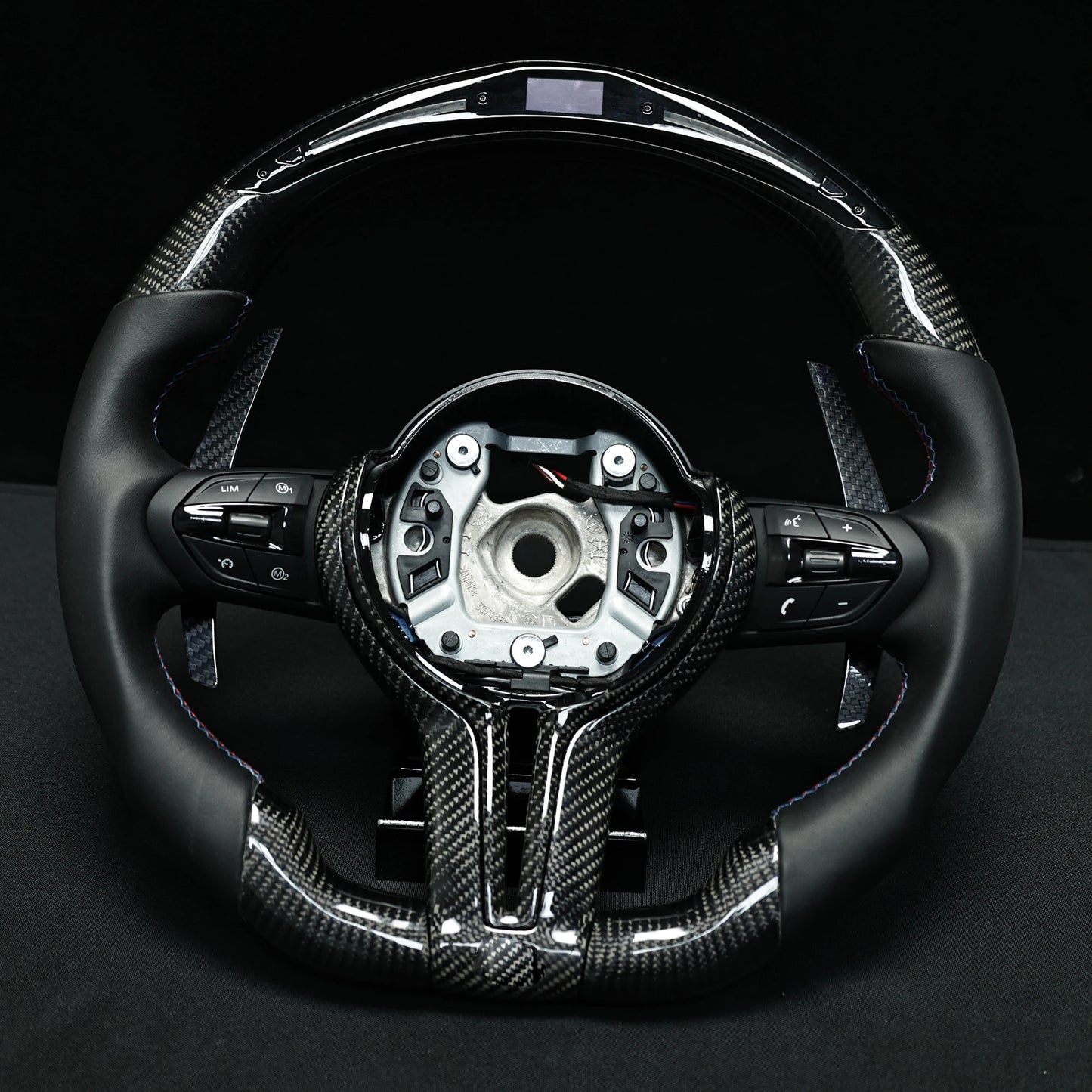 LED Steering Wheel Carbon Fiber Fit For BMW M1 M2 M3 M4 M5 M6 F30 F10 F15 F16 F32 F80 F82 3 4 5 6 X3 X5 Customized Sport Wheel