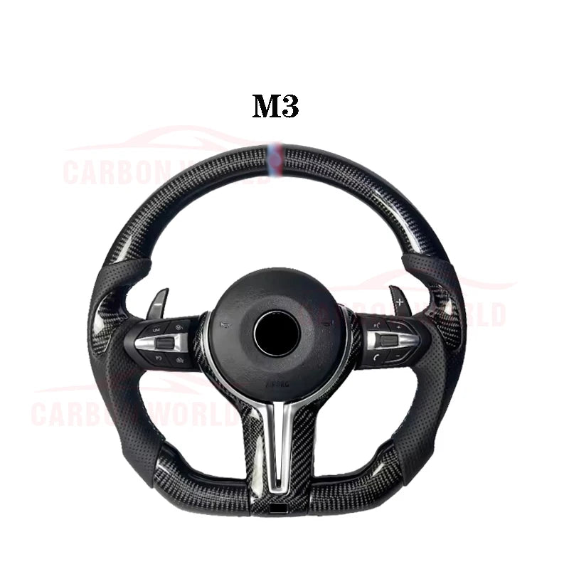 custom forged carbon fiber steering wheel Fof BMW M3 M4 M5 F30 F31 F32 F35 F36 F48 F52 F01 F02 F03 F10 F11 F13 F15 F16 F20 F21