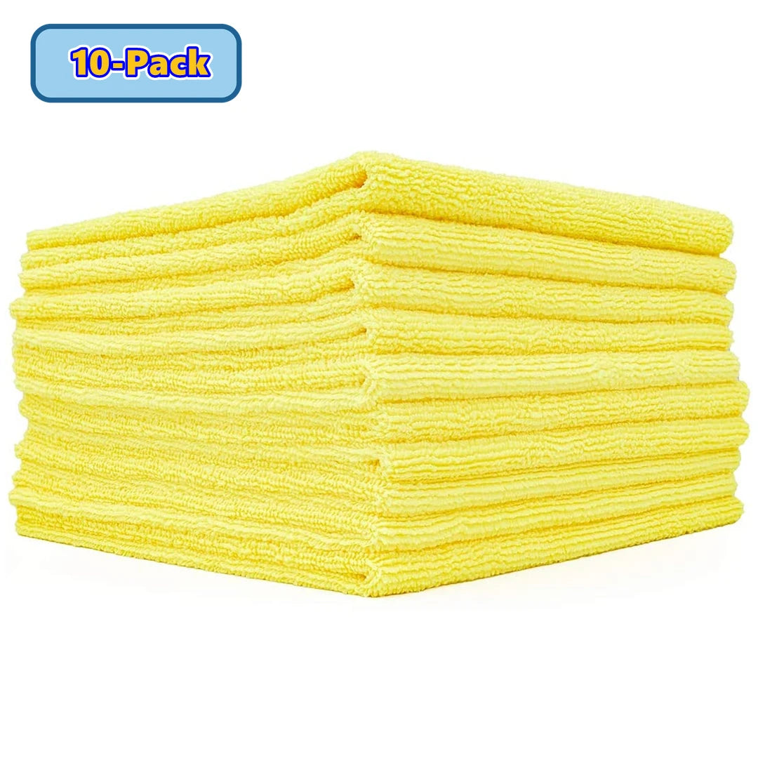 10PCS edgeless Microfiber Auto Cleaning Towels Multifunctional Car Detailing Towel Automotive Washing dry Cloth