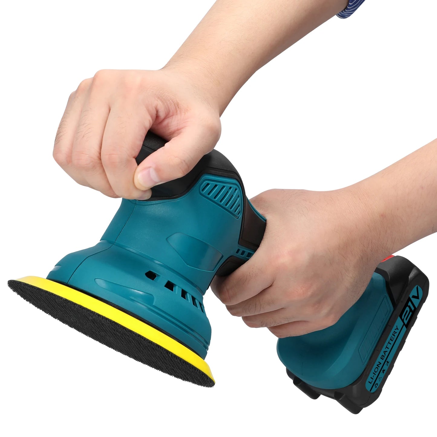 21V Cordless Car Polisher 6 Gears of Speeds Adjustable Electric Auto Polishing Machine Multifunction Home Cleaning Metal Waxing